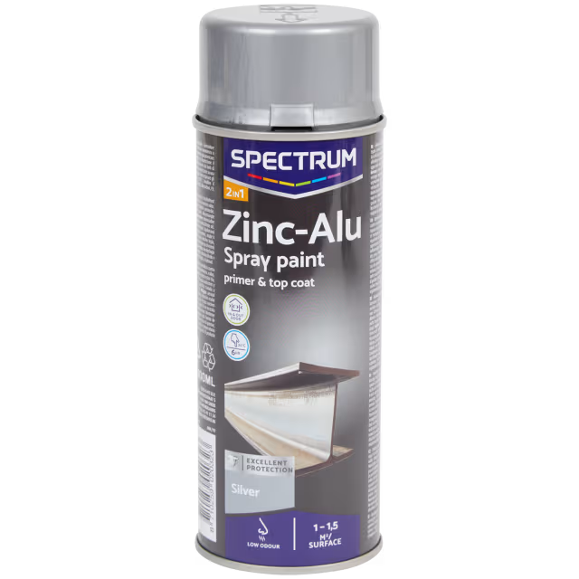 Zink-alu spuitverf zilver 400 ml
