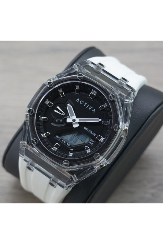 Activa Digital ACW2100-004 Herenhorloge - Quartz Uurwerk - Plastic met Zwarte Wijzerplaat - 53 mm
