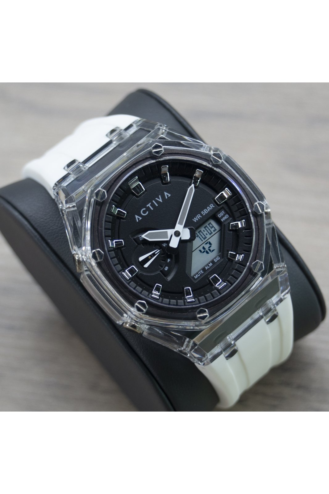 Activa Digital ACW2100-004 Herenhorloge - Quartz Uurwerk - Plastic met Zwarte Wijzerplaat - 53 mm