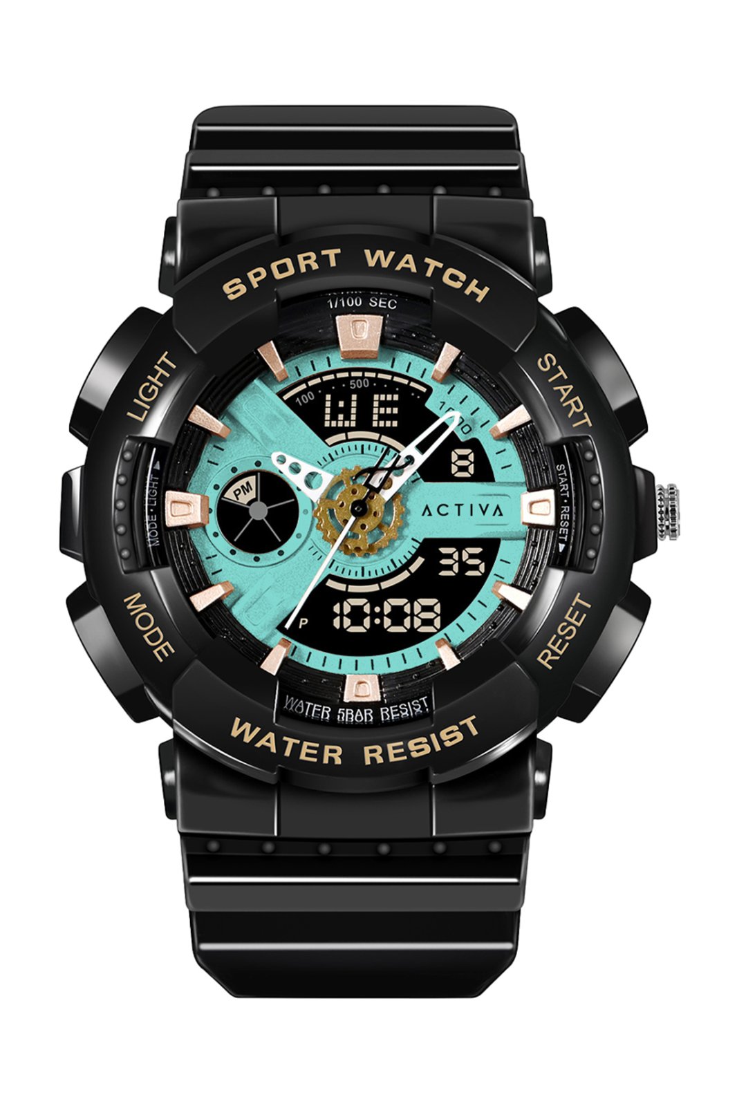 Activa Digital Essentials ACW499-009 Herenhorloge - Digitaal Uurwerk - Abs met Zwarte Wijzerplaat - 50 mm