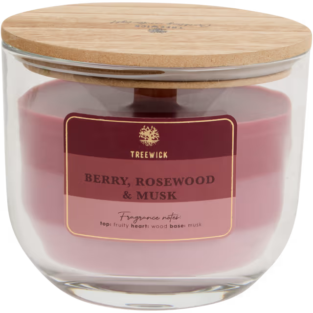 Treewick geurkaars - Berry Rosewood & Musk