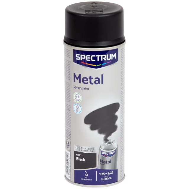 Spuitverf voor metaal mat zwart 400 ml