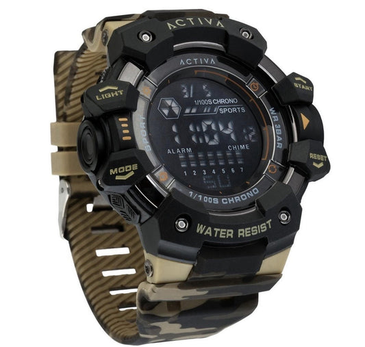 Activa Armour X Invicta Men's Digital Watch 50mm Camouflage Khaki ACW8050MC-001