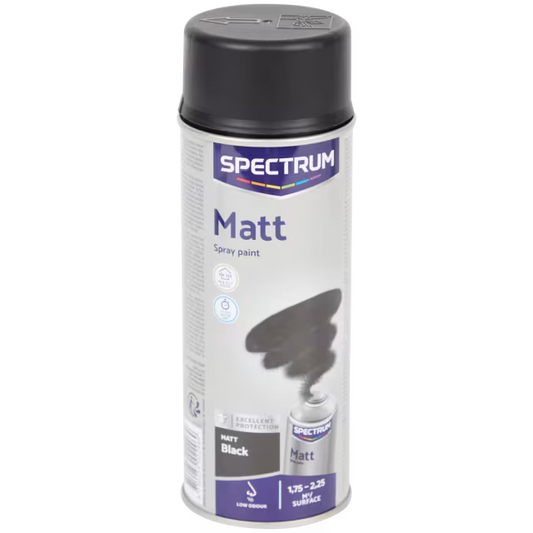 Matte spuitverf zwart 400 ml