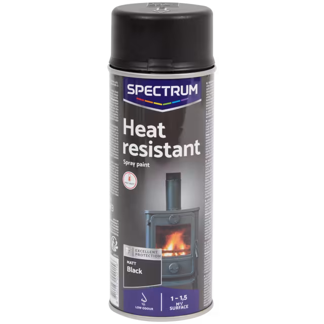 Hittebestendige spuitverf mat zwart 400 ml