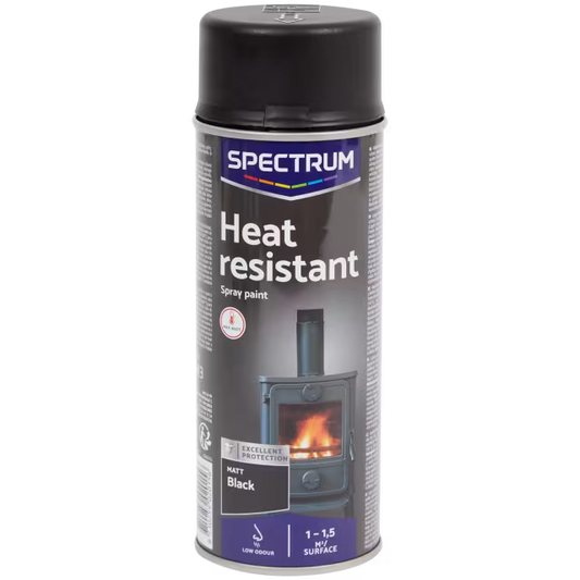 Hittebestendige spuitverf mat zwart 400 ml