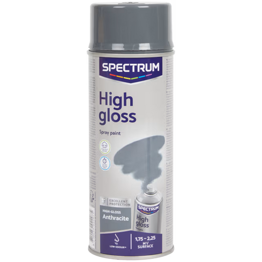 Hoogglans spuitverf antraciet 400 ml