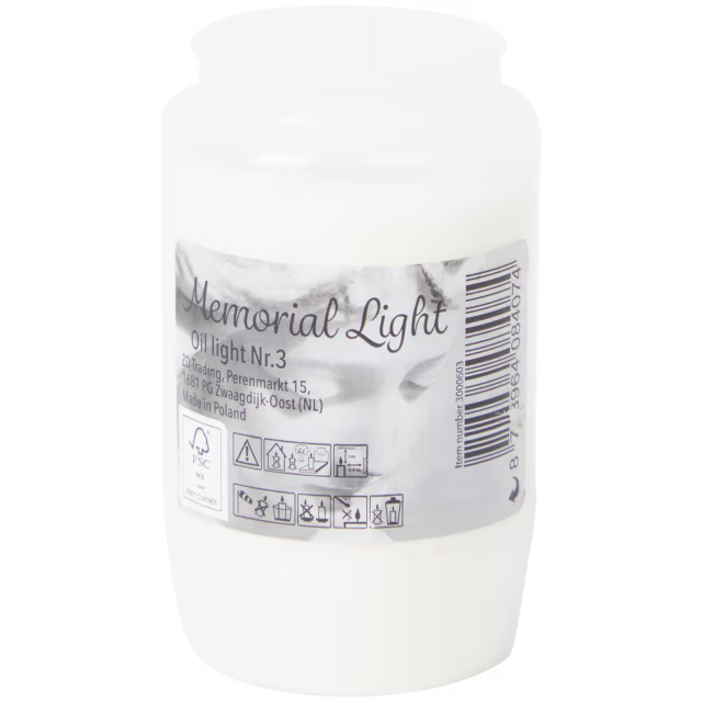 Grafkaars wit Ø 6 x 9,5 cm