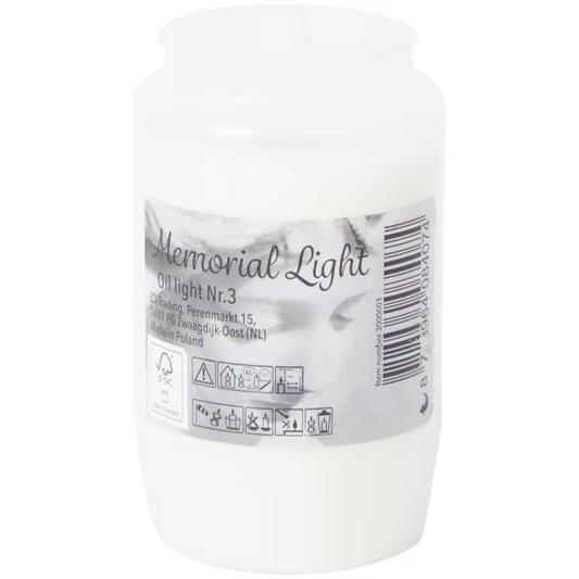 Grafkaars wit Ø 6 x 9,5 cm