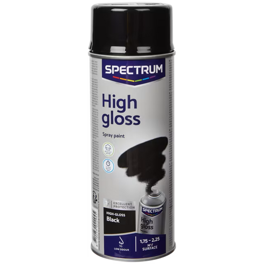 Hoogglans spuitverf zwart 400 ml