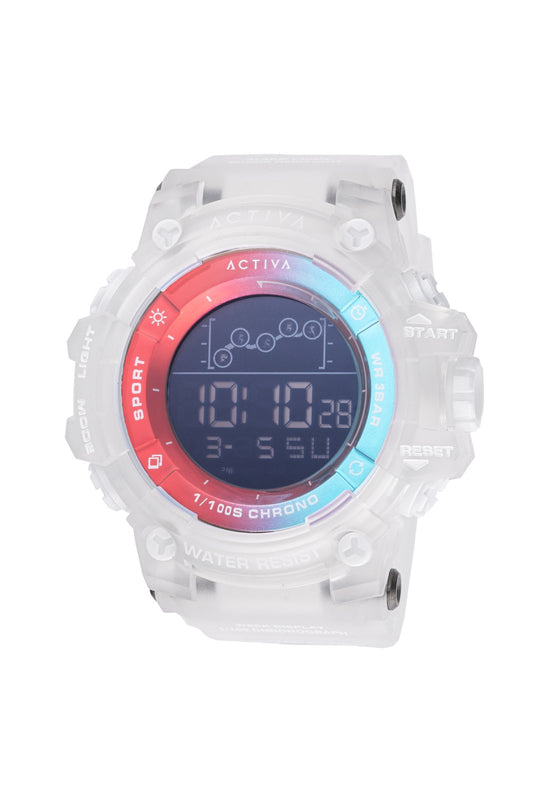 Activa Digital ACW8082-001 Herenhorloge - Quartz Uurwerk - Plastic met Zwarte Wijzerplaat - 50 mm