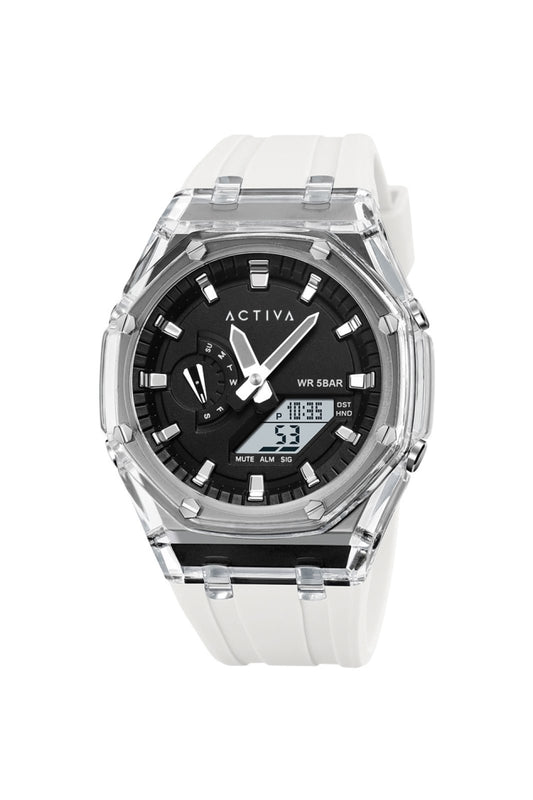 Activa Digital ACW2100-004 Herenhorloge - Quartz Uurwerk - Plastic met Zwarte Wijzerplaat - 53 mm