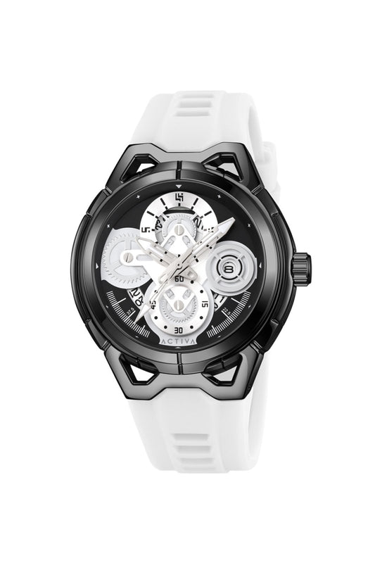 Activa Digital ACW9349-002 Herenhorloge - Quartz Uurwerk - Zinklegering met Zilveren Wijzerplaat - 44 mm