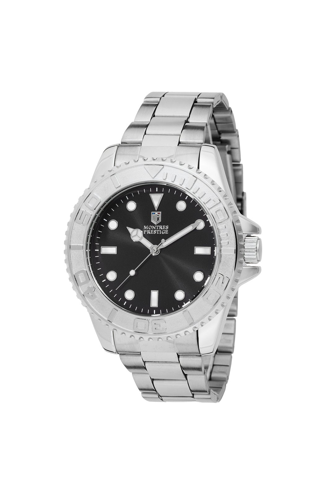 Montres Prestige Diver MPW-0267 Herenhorloge - Quartz Uurwerk - Metaal met Zwarte Wijzerplaat - 43 mm