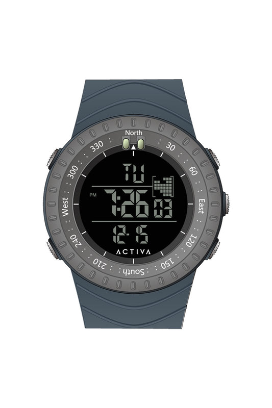 Activa DIGITAL ESSENTIALS ACW1237-005 Herenhorloge - Quartz Uurwerk - Plastic met Zwart Wijzerplaat - 53 mm