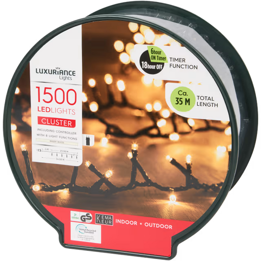 Luxuriance Lights kerstverlichting Cluster 1.500 ledlampjes | 35 meter