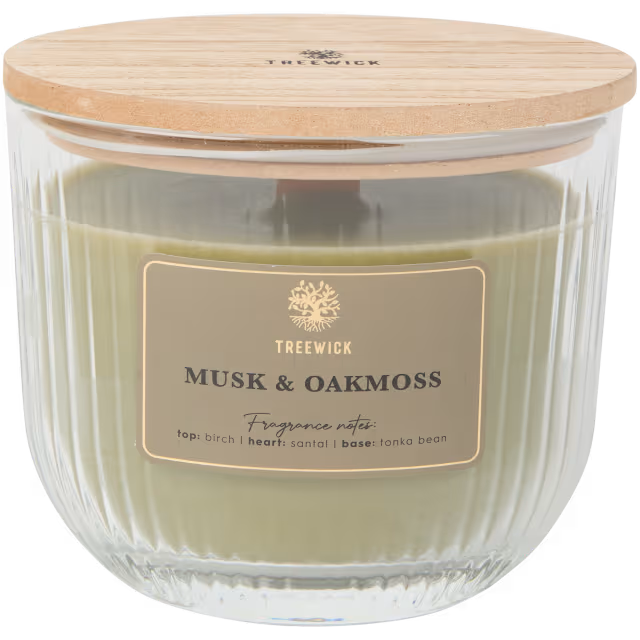 Treewick geurkaars met houtlont Diverse varianten/geuren