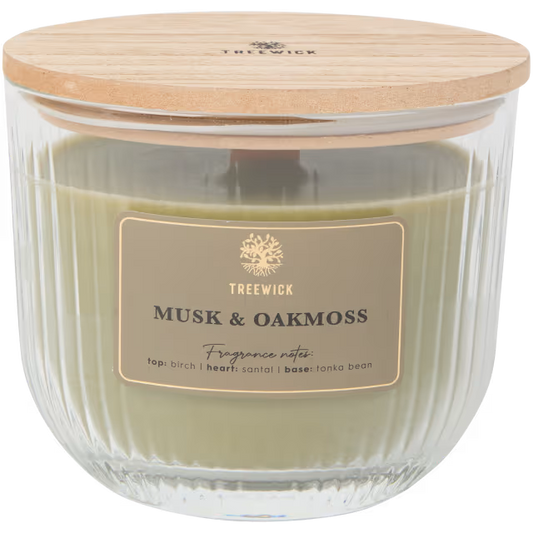 Treewick geurkaars met houtlont Diverse varianten/geuren