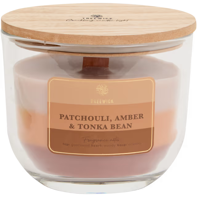 Treewick geurkaars - Patchouli Amber & Tonka Bean
