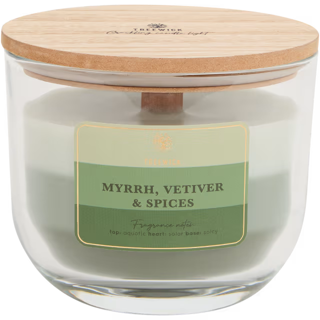 Treewick geurkaars - Myrhh Vetiver & Spices