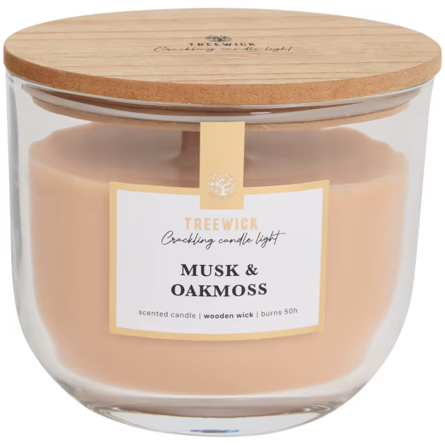 Treewick geurkaars met houtlont - Musk & Oakmoss