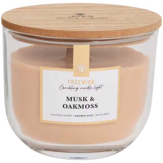 Treewick geurkaars met houtlont - Musk & Oakmoss