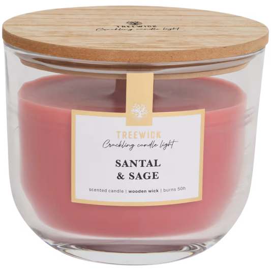 Treewick geurkaars met houtlont - Santal & Sage