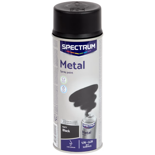 Spuitverf voor metaal mat zwart 400 ml